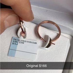 rose gold over silver